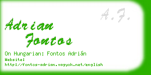 adrian fontos business card