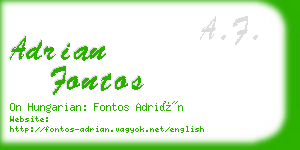 adrian fontos business card